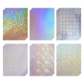 18 Piece Holographic Stickers Self-Adhesive Transparent Film A4 Waterproof Sticker Suitable for. 