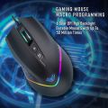 AULA F805 Wired Gaming Mouse with Side Buttons, 6400 DPI, RGB Backlit USB Computer Mice (Black). 
