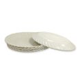 White Melamine Snack Plate Set – 8" Diameter, Break-Resistant, Stain-Resistant (Set of 6). 