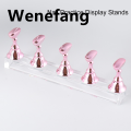 Wenefang 5Pcs Chess Borad Magnetic Nail Tips Practice Display Stand Set Acrylic Original Nail Art Holder UV Gel Polish Showing Shelf for Manicure. 