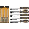 5pcs steel file set Ingco 8inch. 