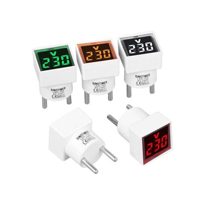 Portable LED Square Voltmeter 220V/230V Display Voltage Measurement Monitor AC Digital Voltmeter