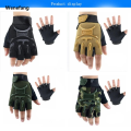 Wenefang 1Pair Kids Half Finger Cycling Gloves Non-Slip Fingerless Adjustable Mitten Shock-Absorbing Gloves for Boys Girls Fishing Biking. 