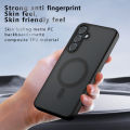 HOT Magsafe Case For Galaxy A55 Ultra Minimalist Anti Slip Drop FingerPrint Wireless Charging Magnetic Samsung A35 Prevention Cover. 