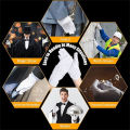Formal dress guard costume for, gloves cotton gloves work men and women white 5/2 pair of anti-slip gloves jewelry check. 