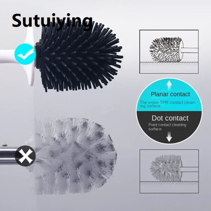 Sutuiying%20Bathroom%20Black%20Toilet%20Brush%20Soft%20TPR%20Silicone%20Brush%20Head%20No%20Dead%20Corners%20Home%20Floor-standing%20Cleaning%20Brushes%20WC%20Accessories%20-%20Image%204