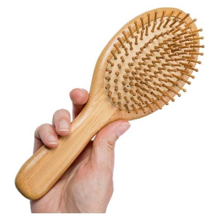 Naturals Bamboo Hair Brush Flat Round Hair Brush