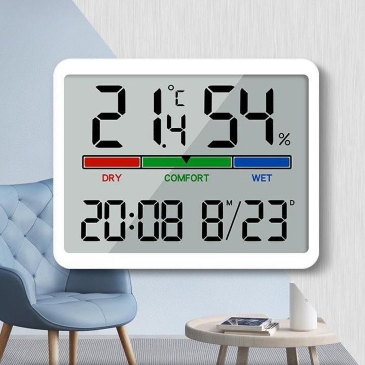 Wall Clock Magnetic Digital Alarm Clock Display Screen Battery Powered ...