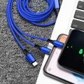 Lightning, Type C, Micro USB Charging Cable. 