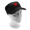 New China Chairmen Mao Red Star Pattern Flat Top Cotton Fabric Army Cap Hat. 