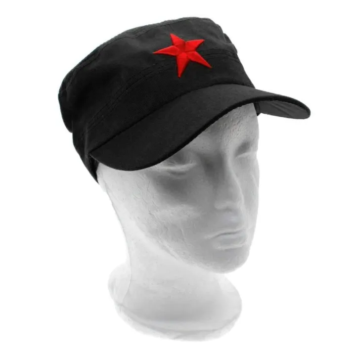 New%20China%20Chairmen%20Mao%20Red%20Star%20Pattern%20Flat%20Top%20Cotton%20Fabric%20Army%20Cap%20Hat%20-%20Image%202