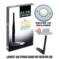 Alfa Wifi Net Wireless-N USB Adapter Fixed 3DBi Antenna Soft AP Wifi Utility For Windows Mac Linux Pc W113 DVR TV Player Receiver. 