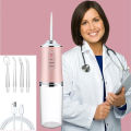 Portable oral water drill 4 Replaceable Jet Tips for family IPX7 Waterproof Electric Waterflos Oral Irrigator Water Flosser. 