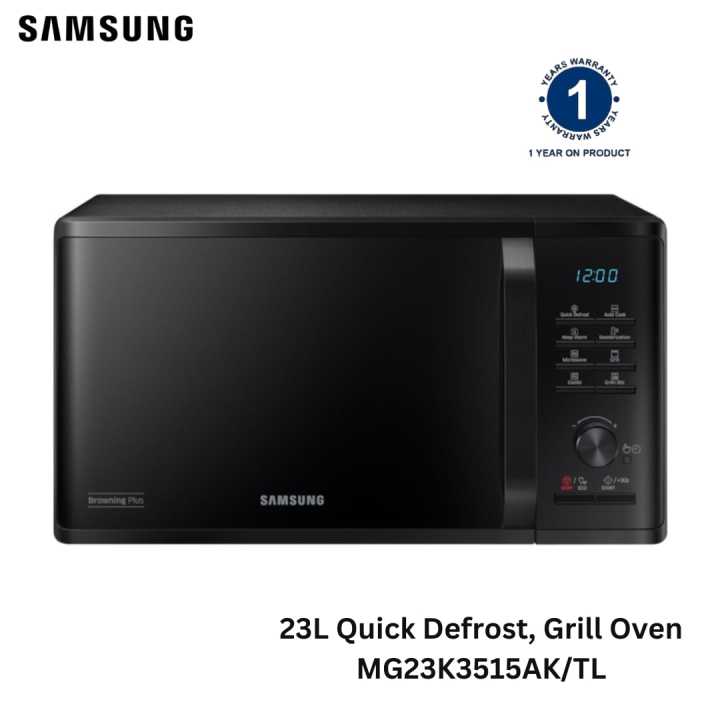 Samsung 23L Grill Microwave with Quick Defrost | MG23K3515AK/TL