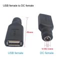 DIY Connector for Laptop Female Charging Socket USB 2.0 DC Power Adapter Female Power Jack USB Conenctor Male Plug Socket DC Power Converter. 