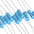 10 PC resistor 100 ohm 1 W fixed film, metal oxide blue. 