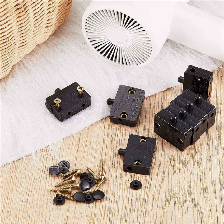16%20Pieces%20Cabinet%20Lamp%20Switch%20Automatic%20Door%20Switch%20Contact%20Switch%20for%20Wardrobe%20Applicable%20to%2012V%2024V%20110V(Black)%20-%20Image%204