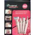 Progemei GM-3074 - 4In1 Rechargeable Electric Epilator Hair Shaver For Ladies Nose & Ear/ Eyebrow Hair Trimmer Remover. 
