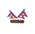 Cross Nepal National Flag Stand. 