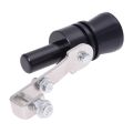 Aluminum Turbo Sound Whistle Exhaust Pipe Tailpipe BOV Blow-off Valve Simulator Black (Size XL). 