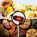 NAMUNY Wooden Dried Fruit Dish Solid Wood Tableware Food Serving Tray Desserts Snack Dishes Household Plate Kitchen Dinnerware Supply. 