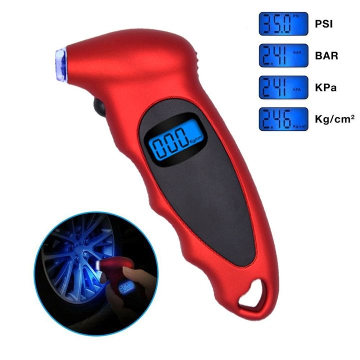 Universal High Precision Digital Tire Pressure Gauge 0-10 Bar Range ...