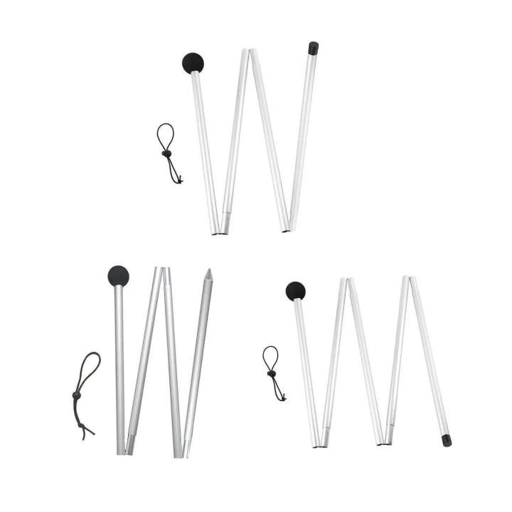 Telescoping Aluminum Alloy Stand Poles Camping Canopy Shelter Pole for Tarp 1.6M/2M Folding Tent Rods