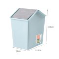 Vylon Trash Can Mini Shake Lid Type Trash Can House Shape Desktop Trash Can Cute Waste Bin Storage Basket for Living Room Bedroom Office Desk Compost Bin for Kitchen. 