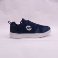 Blue and White Knitted Casual Magic Sneakers For Men. 