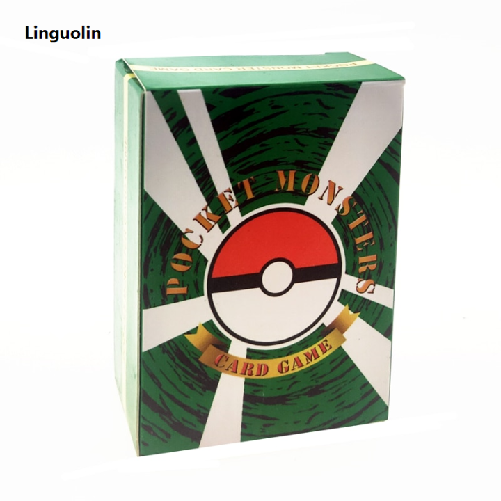 Linguolin 100Pcs/box Newest Pokemon Vmax V Gx Ex Shiny Gold Metal Card Charizard Pikachu Rare Collection Battle Trainer Card Children Game