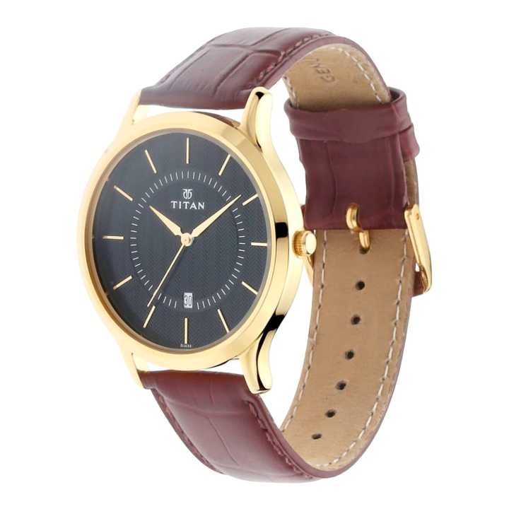 Titan Black Dial Analog Watch For Men - 1825Yl01