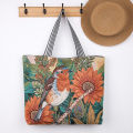 Women's Butterfly 3D Embroidered Large Capacity Shoulder Bag Tote Handbag Mommy Shopping Canvas Bag. 