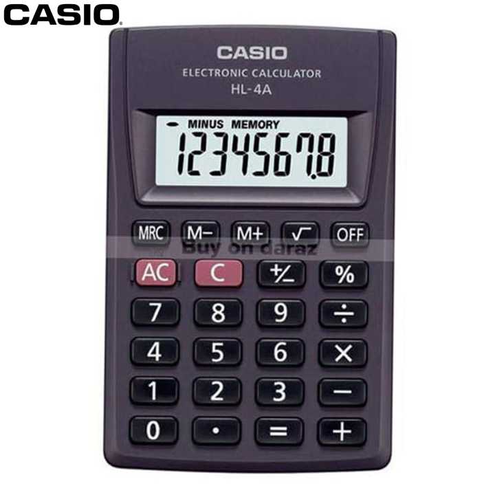 Casio Hl-4A Portable Calculator, Extra Small Size
