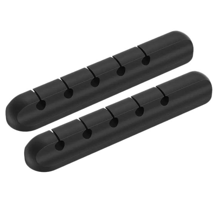 Spreeshop%20Cable%20Clips,2%20Pack%20Silicone%20Adhesive%20Wire%20Cable%20Holder,Cable%20Organizer%20USB%20Cable%20Holder%20for%20Power%20Cords%20-%207%20Slots%20-%20Image%202