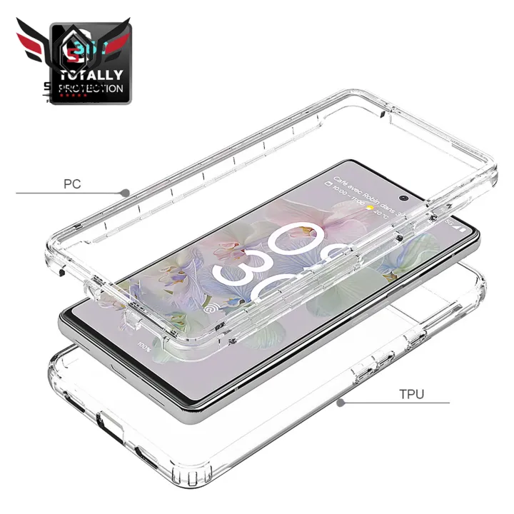 for%20Google%20Pixel%206/7%20Pro%20Case%20Phone%20Protector%20Dustproof%20Anti-drop%20High%20Transparency%20Gradient%202%20Layers%20Structure%20High%20Elasticity%20Phone%20Back%20Cover%20for%20Google%20Pixel%206//6A/7%20Pro%20-%20Image%204