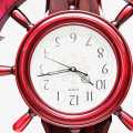 Red Color Pendulum  Quartz Wall Clock. 