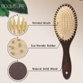 NEW YikaohuangBlack Wood Hair Brush Women Head Scalp Massage Detangling Hairbrush Wide Tooth Hair Comb Airbag Hair Loss Improve Scalp Tool Bargain price. 