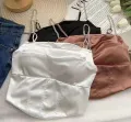 V Neck Crop Tops Women Summer Floral plain Sleeveless. 