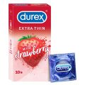 Durex Extra Thin Wild Strawberry Flavoured–12 Condoms. 