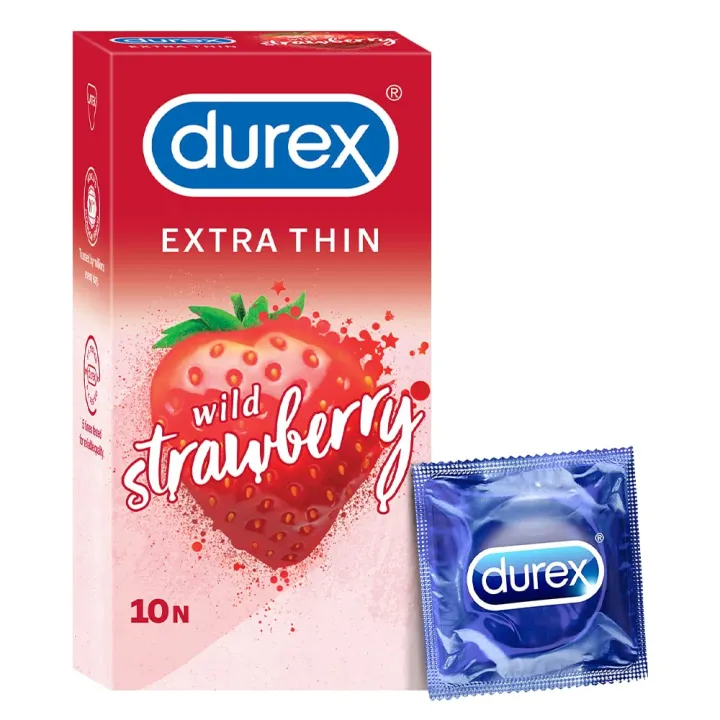 Durex%20Extra%20Thin%20Wild%20Strawberry%20Flavoured%E2%80%9312%20Condoms%20-%20Image%202