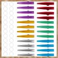 Kqueebee 24-Pack Metal Kazoos with 24 Pcs Kazoo Flute Diaphragms 6 Colors,Good Companion for Ukulele, Violin, Guitar, Piano. 