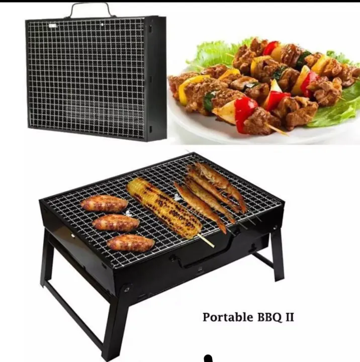 Barbecue%20Grills%20Portable%20Folding%20Charcoal%20Grill%20For%20Picnic%20Black%20Steel%20Collapsible%20Barbecue%20Oven%20Household%20BBQ%20Grill%20-%20Image%203