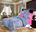 Lovely Leaves and Flowers King Size Cotton Bedsheet With 2 Piece Pillow Cover. 