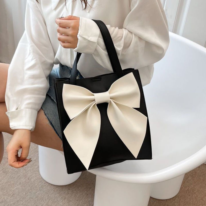 Large%20Capacity%20Bow%20Bag%20Women's%20Fashion%20Handbag%20Versatile%20One%20Shoulder%20Tote%20Bag%20Creek%20-%20Image%202