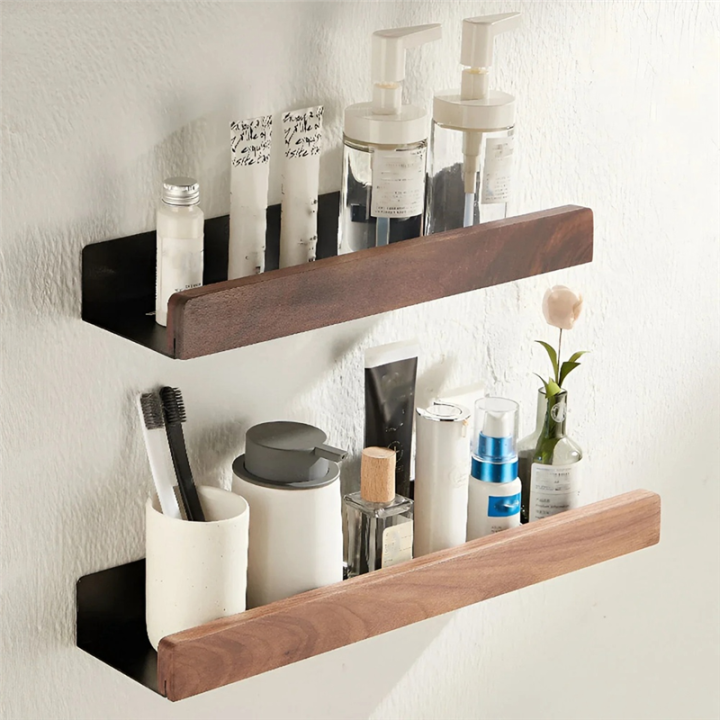 Black%20Walnut%20Wood%20Living%20Room%20Storage%20Rack%20Bathroom%20Storage%20Rack%20Multifunction%20Storage%20Rack%20Wall%20Mounted%20Light%20Luxury%20Non%20Perforated%20-%20Image%203