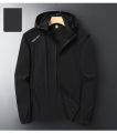 Men Single Layer Water-Resistant Stretchable Windcheater for Summer with UV Protection (XL-5XL). 