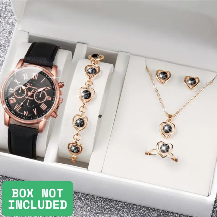 Amo%20Store%20Women%E2%80%99s%20Fashion%20Jewelry%20Gift%20Set%20%E2%80%93%20Classic%20Quartz%20Watch%20with%20Matching%20Ring,%20Pendant%20&%20Bracelet%20-%20Image%203