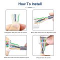 UTP Network Connector Cat5e Cat6 RJ45 Ethernet Module Tool-Less White Module Coupler Jack Connector. 