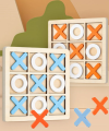 Wooden Board ( Alu & Cross) Tic tac toe Game Interaction Puzzle Training Brain Early Educational Toys for All Age. 