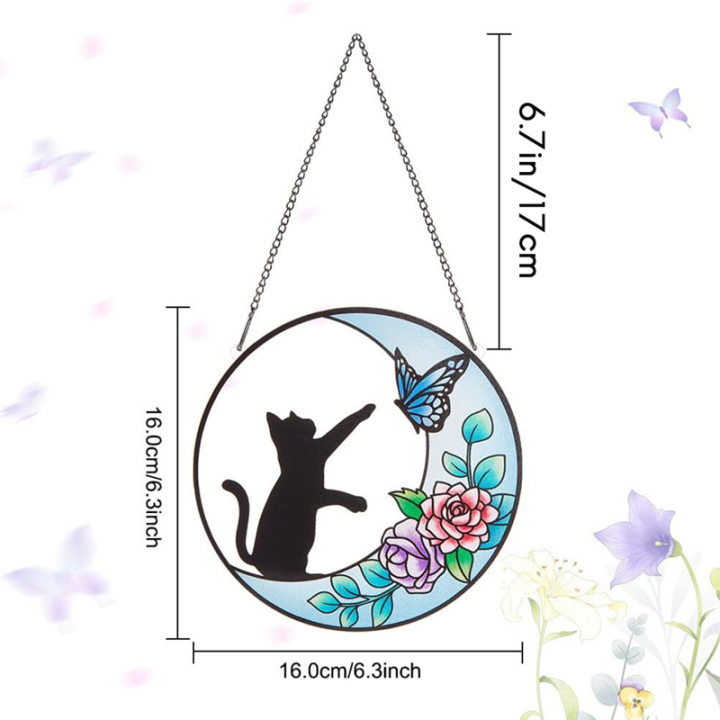Moon%20Dog%20Painted%20Stained%20Glass%20Panels%20Suncatchers,%20Acrylic%20Window%20Wall%20Hanging%20Ornament%20for%20Bedroom%20Living%20Room%20Balcony%20Easy%20to%20Use%20-%20Image%204